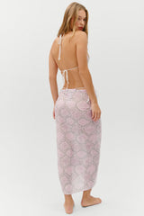 Alessia Cotton Sarong - Pink Python