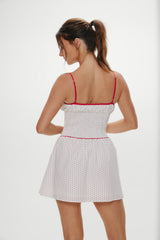 Coast Cotton Mini Dress - Red Dot