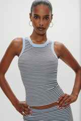 Cuddle Knit Tank Top - Montauk Stripe