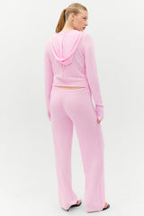 Ela Low Rise Knit Pants - Pink Cloud