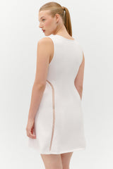 Ellie Knit Mini Dress - Optic White