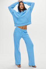 Emma Thermal Low Rise Pants - Lullaby Sky