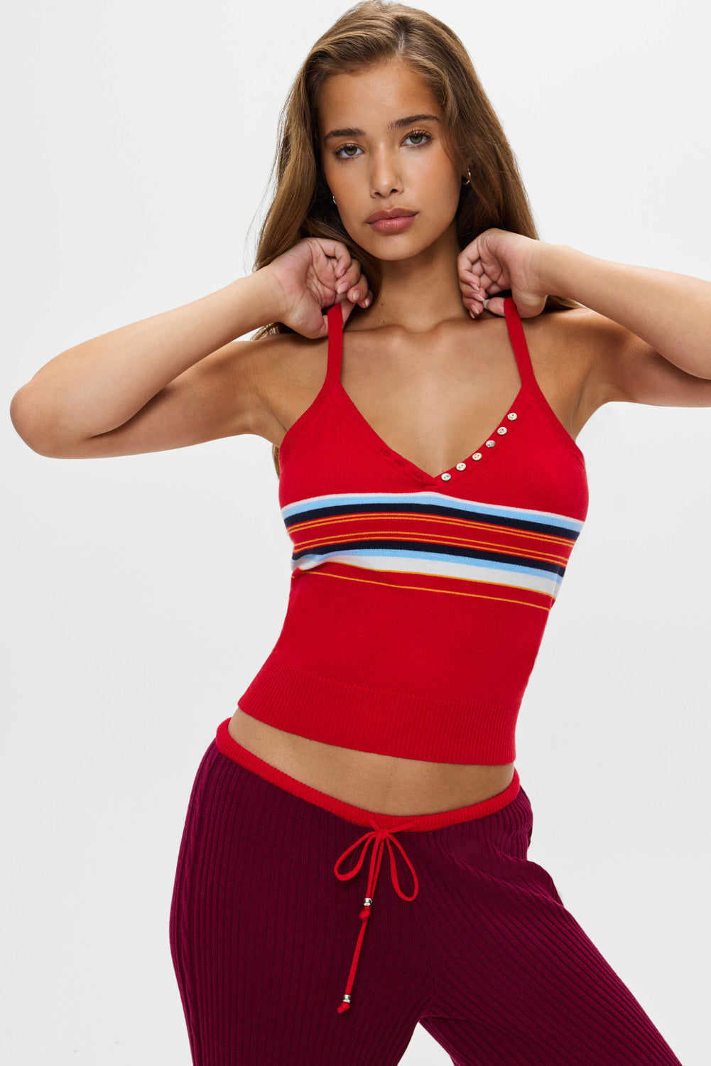 Graham Knit Tank - Ember Stripe