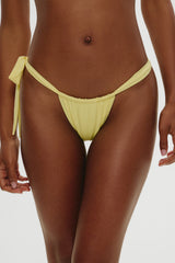 Kealy Tie Side Cheeky Bikini Bottom - Yellow Iris
