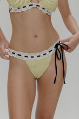 Lacey Micro Bikini Bottom - Lemon Dot