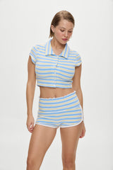 Laurel Striped Terry Cloth Shirt - Ashbury Stripe