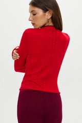 Leo Knit Button Up Cardigan - Ember