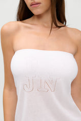 x JENNIE Margot Knit Tube Top - Optic White