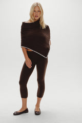 Milo Knit Capri Pants - Chocolate Brown