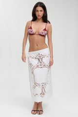 Monaco Cotton Sarong - Optic White
