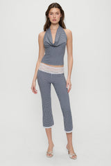 Nikki Gingham Capri Pants - Midnight Wishes