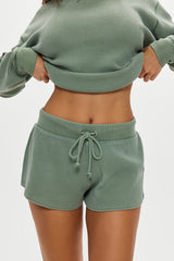 Noah Thermal Mini Shorts - Fern