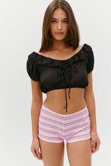 Paulina Cropped Blouse - Black