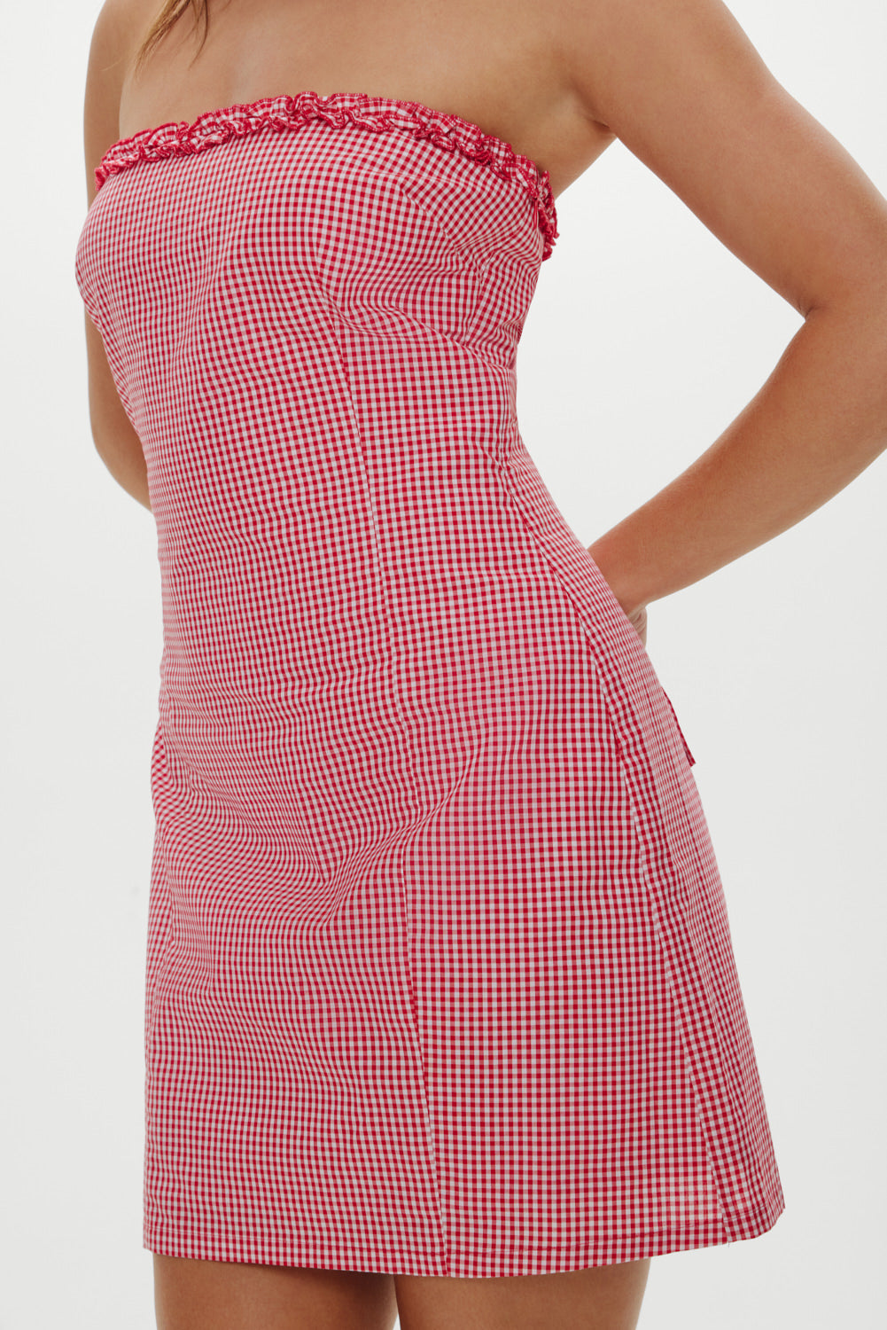 Poppy Strapless Cotton Mini Dress - Picnic Basket