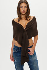 Snug Knit Scarf - Chocolate Brown