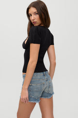 x JENNIE Sofia Knit Top - Black