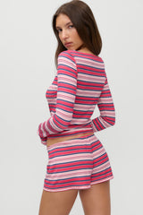 x JENNIE Sophie Long Sleeve Top - Sunset Stripe