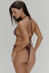 Tia Skimpy String Bikini Bottom - Brown Sugar