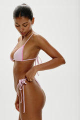 Tia Skimpy String Bikini Bottom - Strawberries & Cream