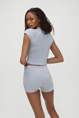 Track Star Cropped Tee - Sunset Match