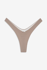 Full Moon Micro Bikini Bottom - Brown Gingham