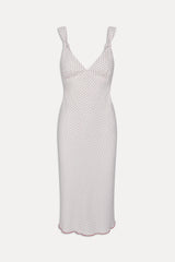 Gem Midi Slip Dress - Red Dot
