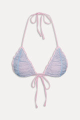 Isla Skimpy Gingham Bikini Top - Gingham Ribbon