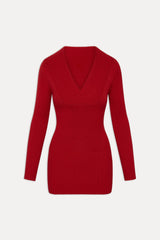 Jade Long Sleeve Knit Mini Dress - Heartstrings