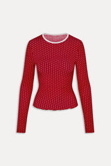 Joy Long Sleeve Sleep Shirt - Holiday Dot