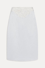 Laura Silk Midi Skirt - French Pearl