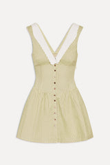 Marley Cotton Mini Dress - Lemon Dot