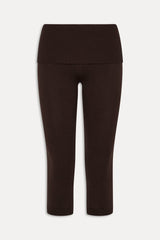 Milo Knit Capri Pants - Chocolate Brown