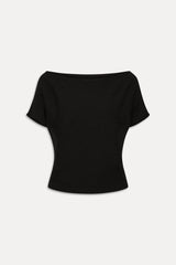 Montecito Boat Neck Knit Shirt - Black