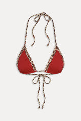 Nick Ruffle Triangle Bikini Top - Valentine