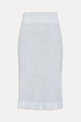 Orchard Crochet Midi Skirt - White