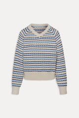 Piper Cotton Knit Sweater - Lighthouse