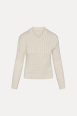 Prince Cable Knit Sweater - Honeymoon