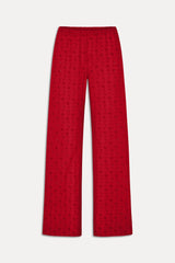 Princess Eyelet Pants - Red Rose