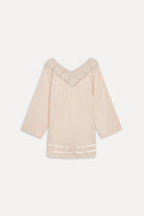 Riviera Cotton Mini Dress - Peach