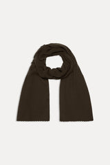 Snug Knit Scarf - Chocolate Brown