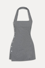 West Cotton Wrap Mini Dress - Morning Gingham